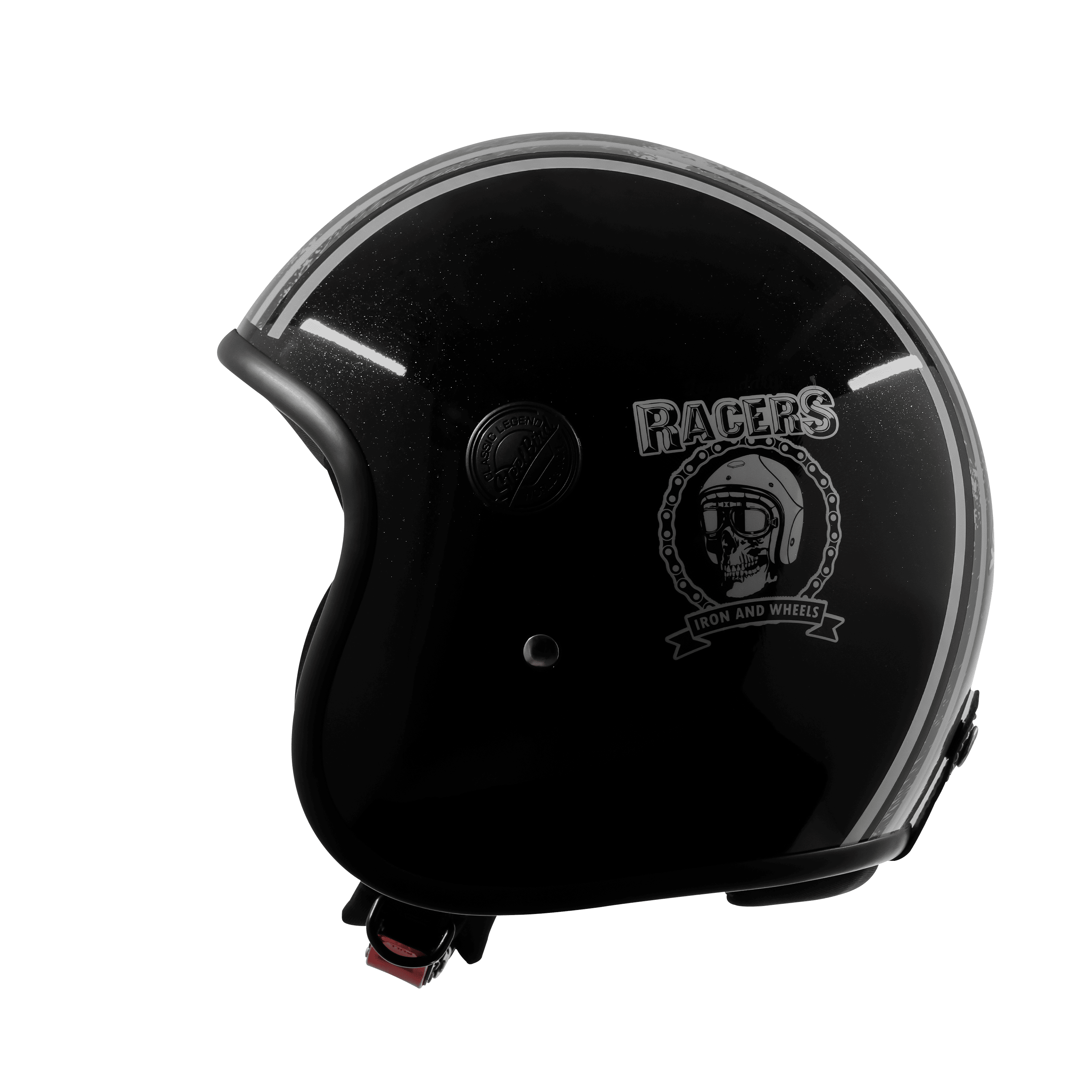 SBH-55 VINTAGE RACERS GLOSSY BLACK WITH GREY